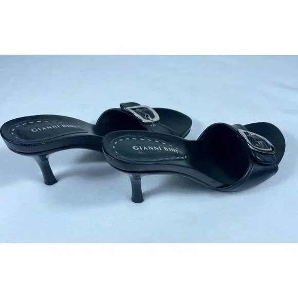 Gianni Bini Black Heeled Mules - Picture 5 of 7